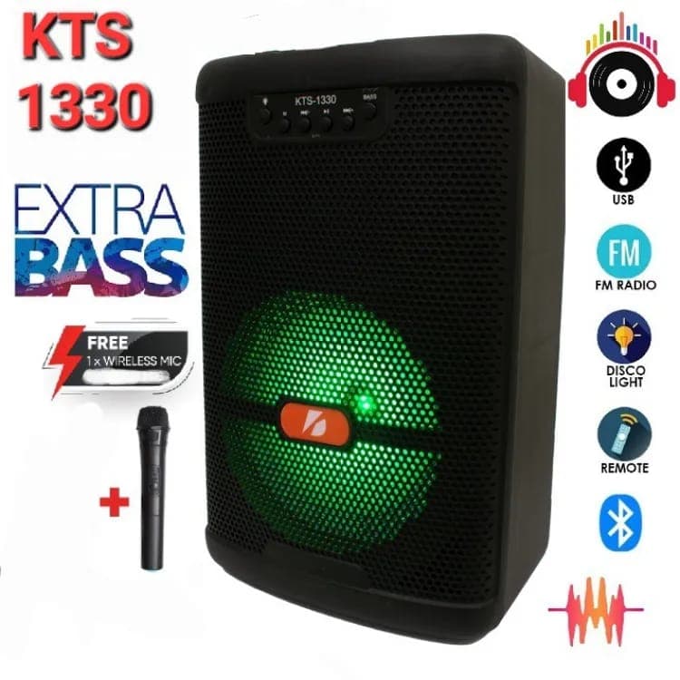 KTS 1330 Portable Bluetooth Speaker with Wireless Mic — photo 2