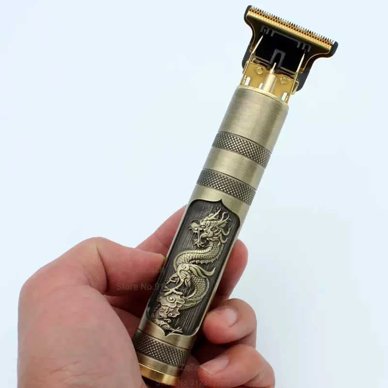Metal Vintage T9 Men's Hair Clipper Electric Shaver Rechargeable Hair Trimmer
